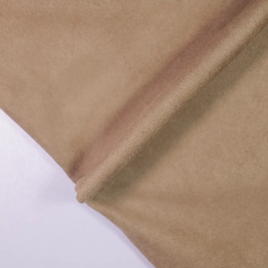 China Fabric for Jackets,Trench Coat,Overcoat Suede Woven Blended Fabric Polyester Elastane COFFEE color buy from China wholesaler bulk order at wholesale price free worldwide shipping Alibaba