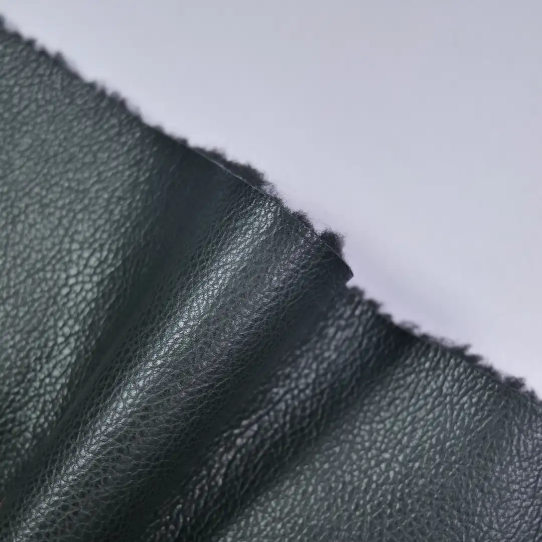 China Fabric for Jackets,Overcoat,Waist coat,Open Waistcoat PU bonded sherpa Synthetic Woven Fabric Polyurethane----PU black color buy from China wholesaler bulk order at wholesale price free worldwide shipping Alibaba