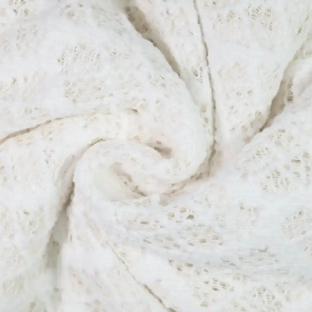 China Fabric for Skirt,Hoodie,Sleeveless Corset Midi Dress Lace Knit Fabric Polyester Cotton rice color buy from China wholesaler bulk order at wholesale price free worldwide shipping Alibaba
