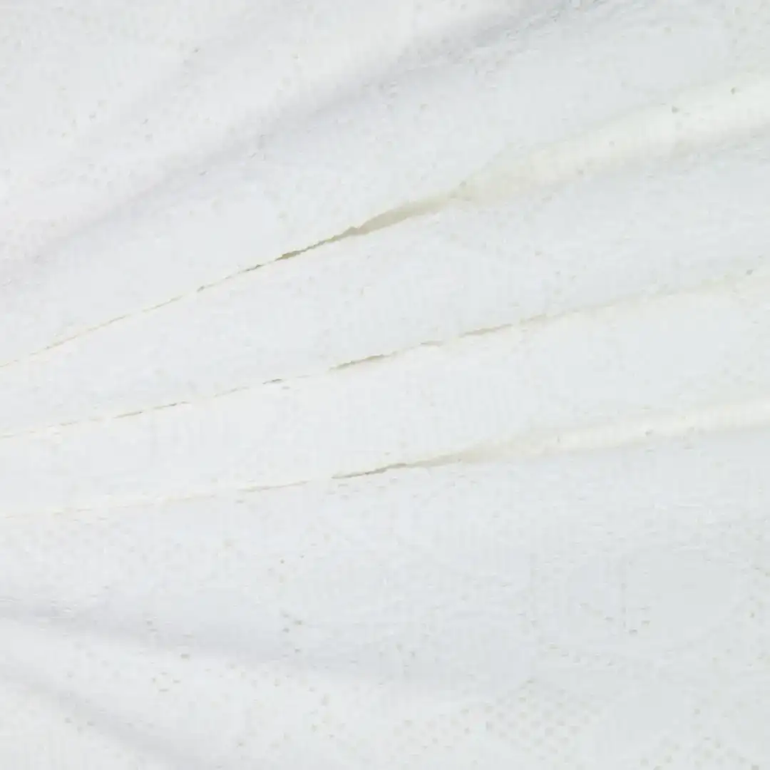 China Fabric for Skirt,Kids Drop Shoulder Sleeve Pleated Lace Coat,Kids Lace Trim Dress,Lace-Up V-Neck Crop Top Lace Knit Fabric Polyester Spandex white color buy from China wholesaler bulk order at wholesale price free worldwide shipping Alibaba
