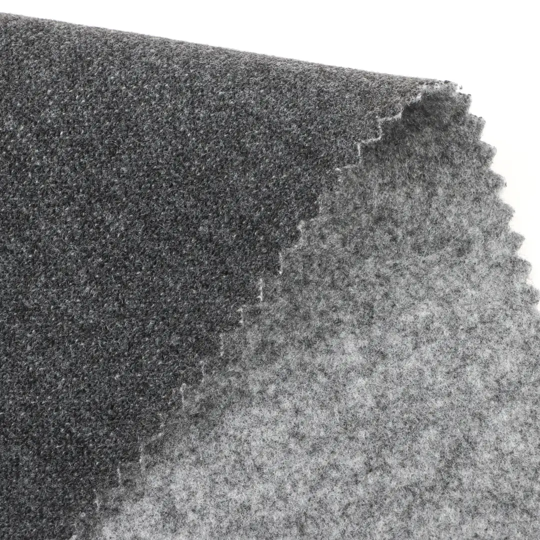 China Fabric for Skirt,Overcoat,Waist coat,Wide Leg Trousers Melton Woolen Polyester Grey color buy from China wholesaler bulk order at wholesale price free worldwide shipping Alibaba