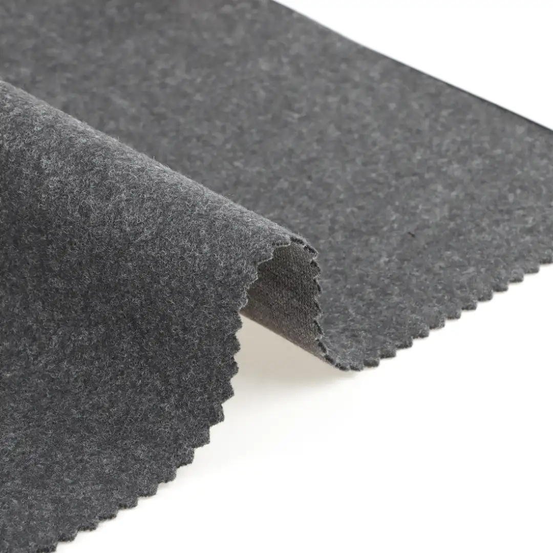 China Fabric for Padded Jacket,Overcoat,Waist coat,Open Waistcoat,Double-Breasted Coat Melton Woolen Polyester Rayon Acrylic Charcoal color buy from China wholesaler bulk order at wholesale price free worldwide shipping Alibaba