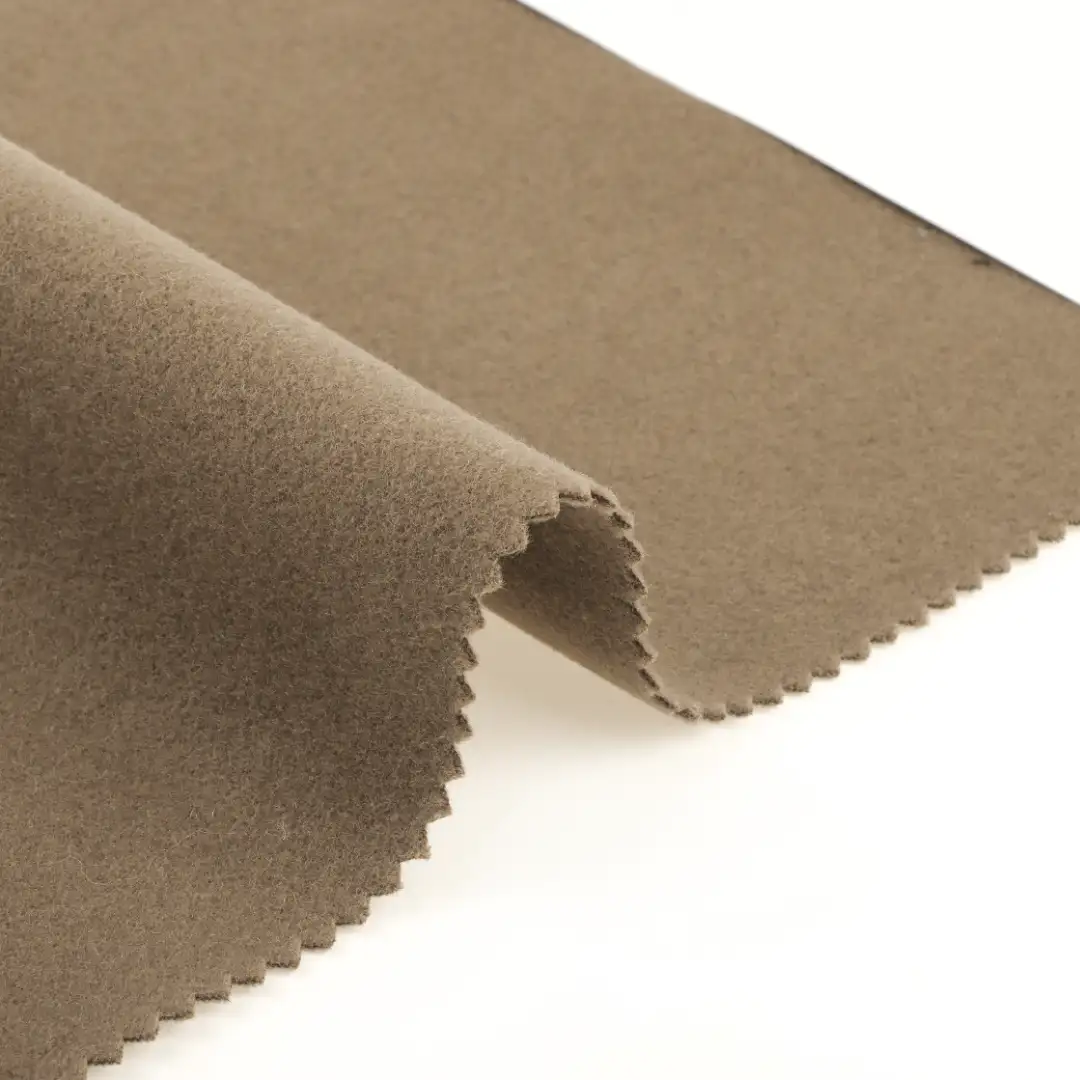 China Fabric for Skirt,Padded Jacket,Overcoat,Waist coat,Double-Breasted Coat Woolen Cut Velvet Woolen Polyester Rayon Spandex Camel color buy from China wholesaler bulk order at wholesale price free worldwide shipping Alibaba