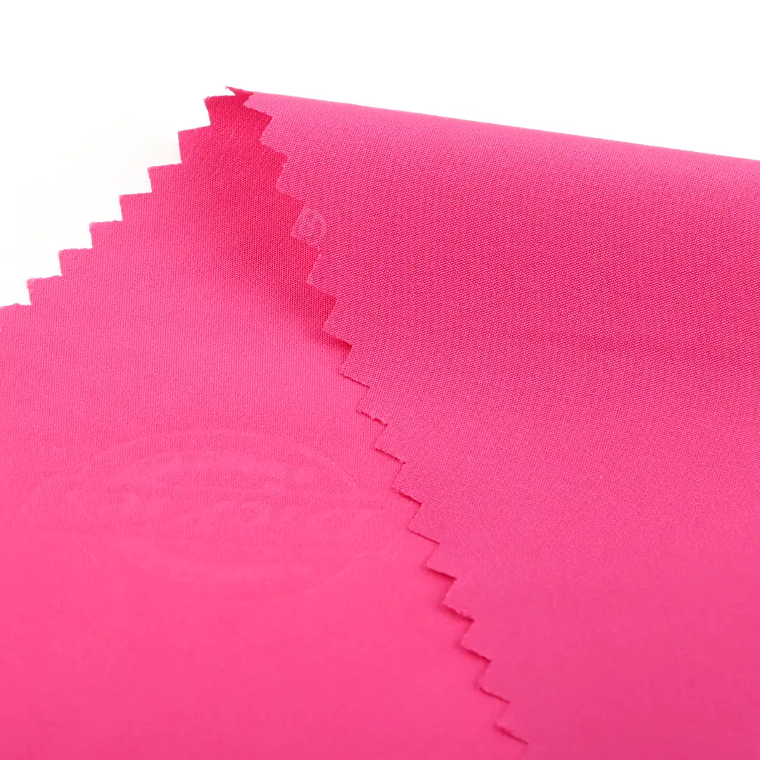 China Fabric for Down Jacket,Light Jacket Polyester Pongee Synthetic Woven Fabric Polyester RED ORANGE color buy from China wholesaler bulk order at wholesale price free worldwide shipping Alibaba