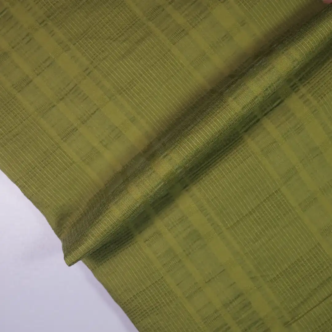 China Fabric for Shirt,Skirt,Backless Beach Dress,Puffball Strappy Dress Jacquard Woven Blended Fabric Polyester Nylon Rayon dark green color buy from China wholesaler bulk order at wholesale price free worldwide shipping Alibaba