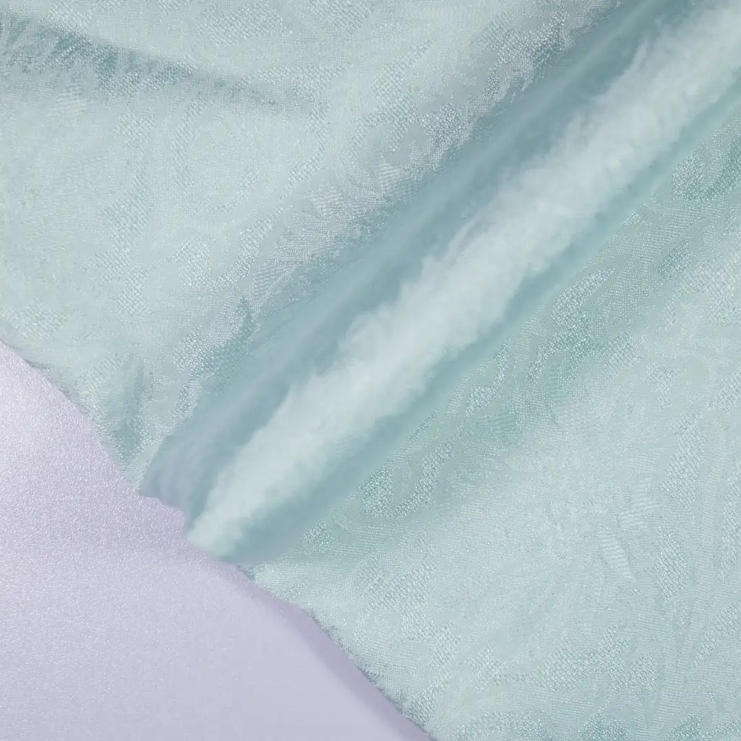 China Fabric for Shirt,Skirt,Backless Beach Dress,Bow Tie Short Sleeve Dress Jacquard Woven Blended Fabric Viscose Nylon blue color buy from China wholesaler bulk order at wholesale price free worldwide shipping Alibaba