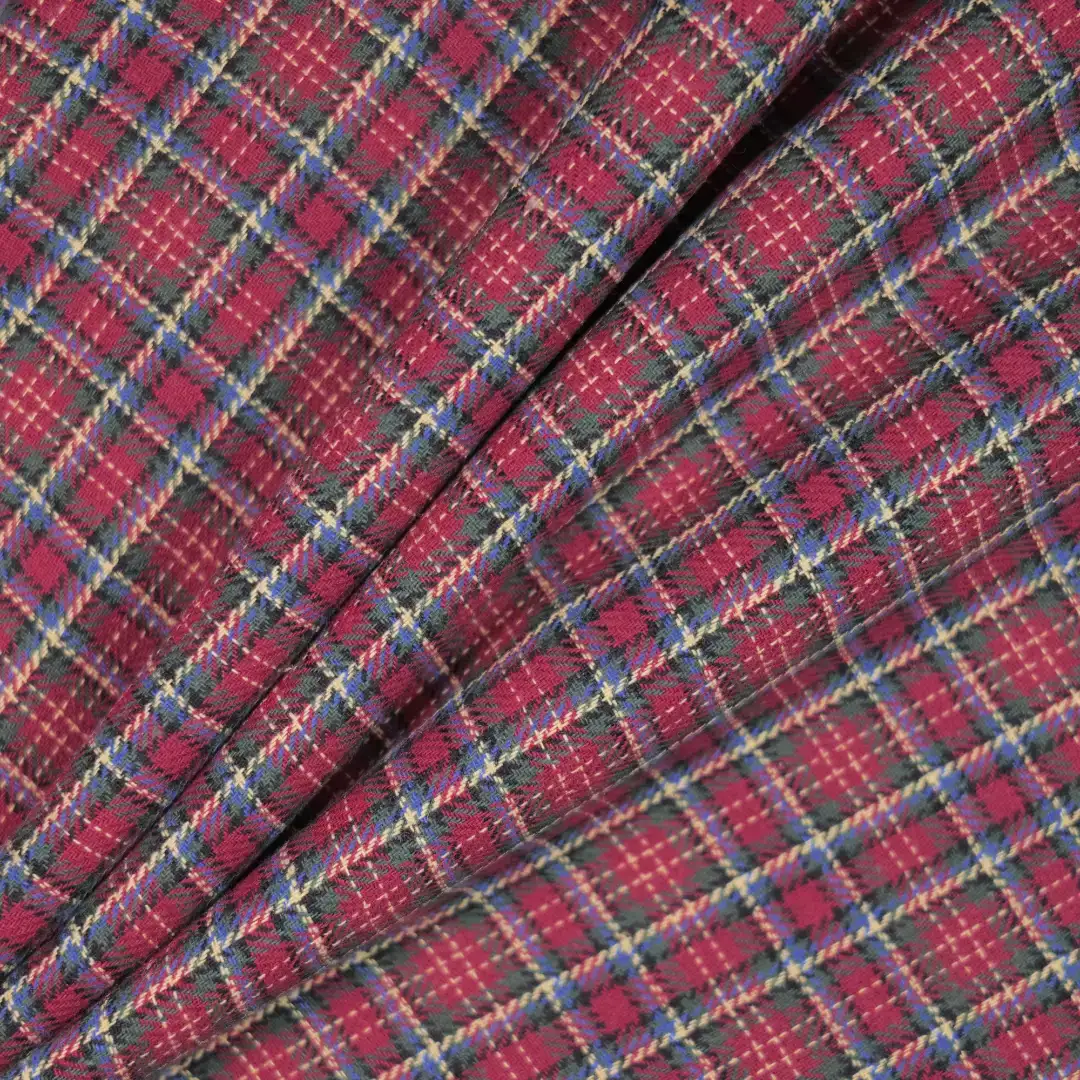 China Fabric for Shirt,Skirt,Womens Slim Fit Shirt Yarn Dyed Check Natural Woven Fabric Cotton dark red_green color buy from China wholesaler bulk order at wholesale price free worldwide shipping Alibaba