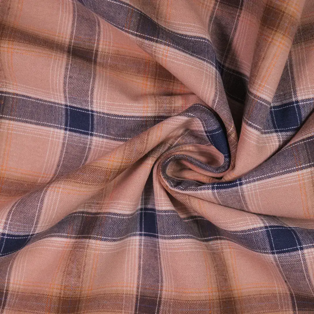 China Fabric for Shirt,Skirt,Cropped V-Neck Shirt,Big Pockets Shirt Dress Yarn Dyed Check Woven Blended Fabric Cotton Rayon coffee-darkgrey color buy from China wholesaler bulk order at wholesale price free worldwide shipping Alibaba