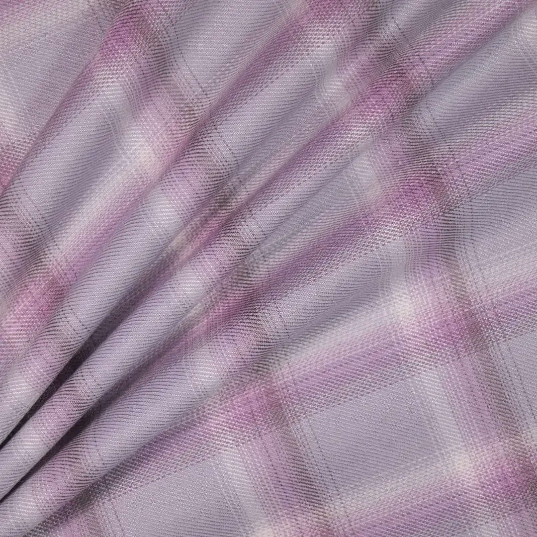 China Fabric for Shirt,Skirt,Womens Slim Fit Shirt Yarn Dyed Check Natural Woven Fabric Cotton Rayon blue-purple color buy from China wholesaler bulk order at wholesale price free worldwide shipping Alibaba
