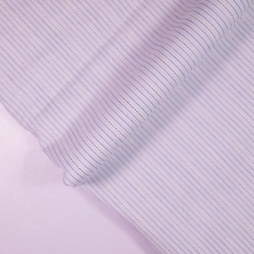 China Fabric for Shirt,Skirt,Big Pockets Shirt Dress Yarn Dyed Stripe Natural Woven Fabric Cotton purple color buy from China wholesaler bulk order at wholesale price free worldwide shipping Alibaba