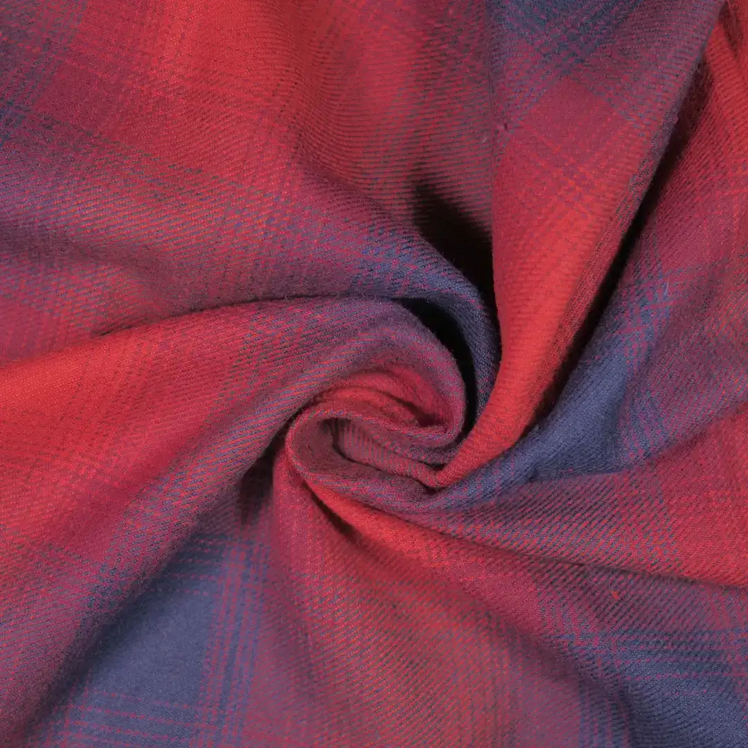 China Fabric for Shirt,Big Pockets Shirt Dress,Button Half-Placket Long Sleeve Shirt Yarn Dyed Check Natural Woven Fabric Cotton dark red -blue color buy from China wholesaler bulk order at wholesale price free worldwide shipping Alibaba