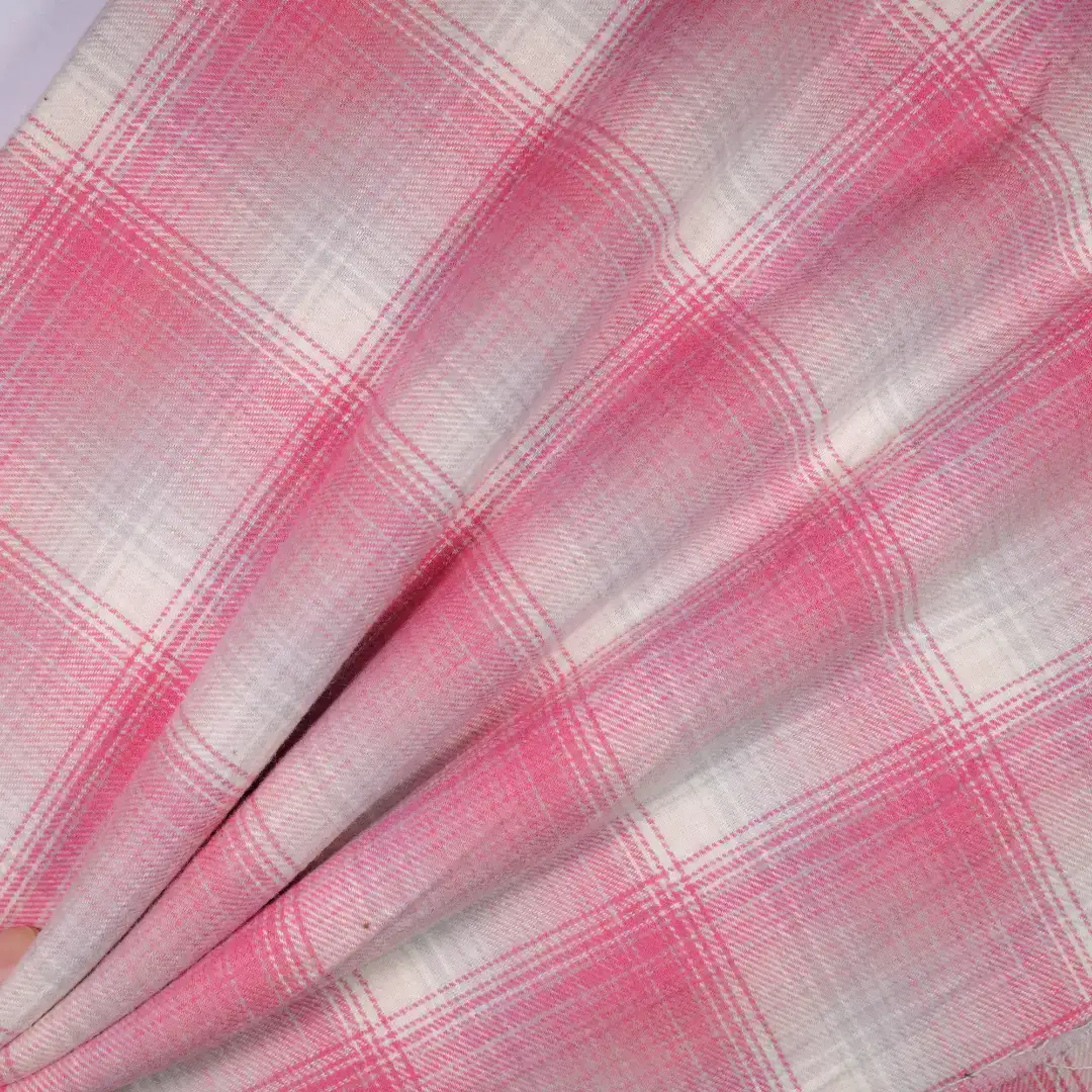 China Fabric for Shirt,Cropped V-Neck Shirt,Womens Slim Fit Shirt Yarn Dyed Check Natural Woven Fabric Cotton PINK GREY color buy from China wholesaler bulk order at wholesale price free worldwide shipping Alibaba