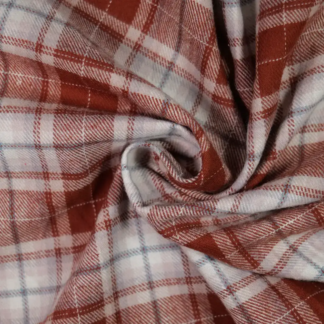 China Fabric for Shirt,Cropped V-Neck Shirt,Big Pockets Shirt Dress Yarn Dyed Check Natural Woven Fabric Cotton DARK RED GREY color buy from China wholesaler bulk order at wholesale price free worldwide shipping Alibaba