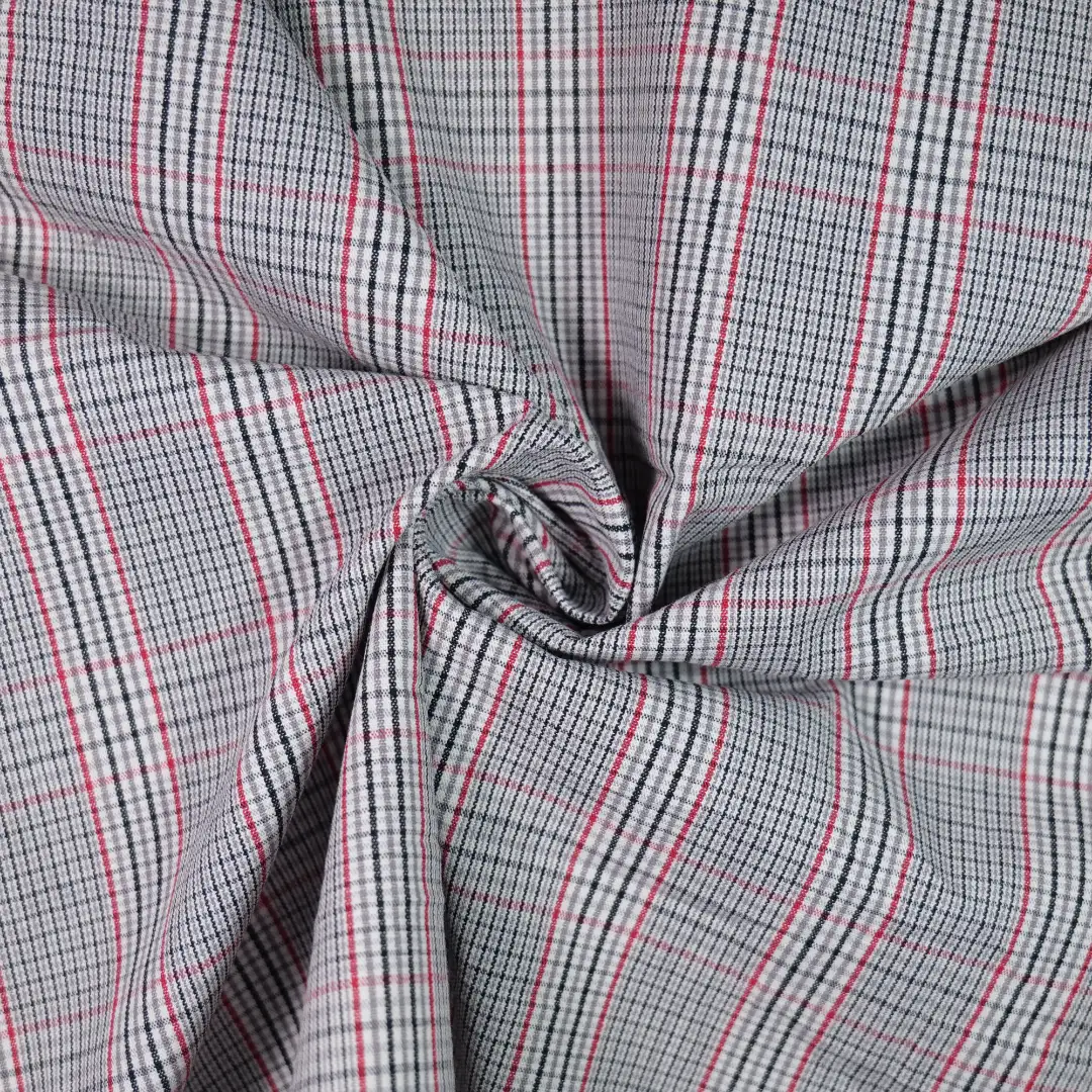 China Fabric for Shirt,Big Pockets Shirt Dress,Womens Slim Fit Shirt Yarn Dyed Check Woven Blended Fabric Cotton Spandex black grey color buy from China wholesaler bulk order at wholesale price free worldwide shipping Alibaba