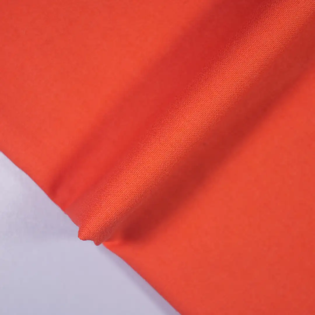 China Fabric for Shirt,Pants,T-Shirt,Skirt Polyester/Rayon Plain Woven Blended Fabric Polyester Rayon Flax Cotton Tangerine color buy from China wholesaler bulk order at wholesale price free worldwide shipping Alibaba