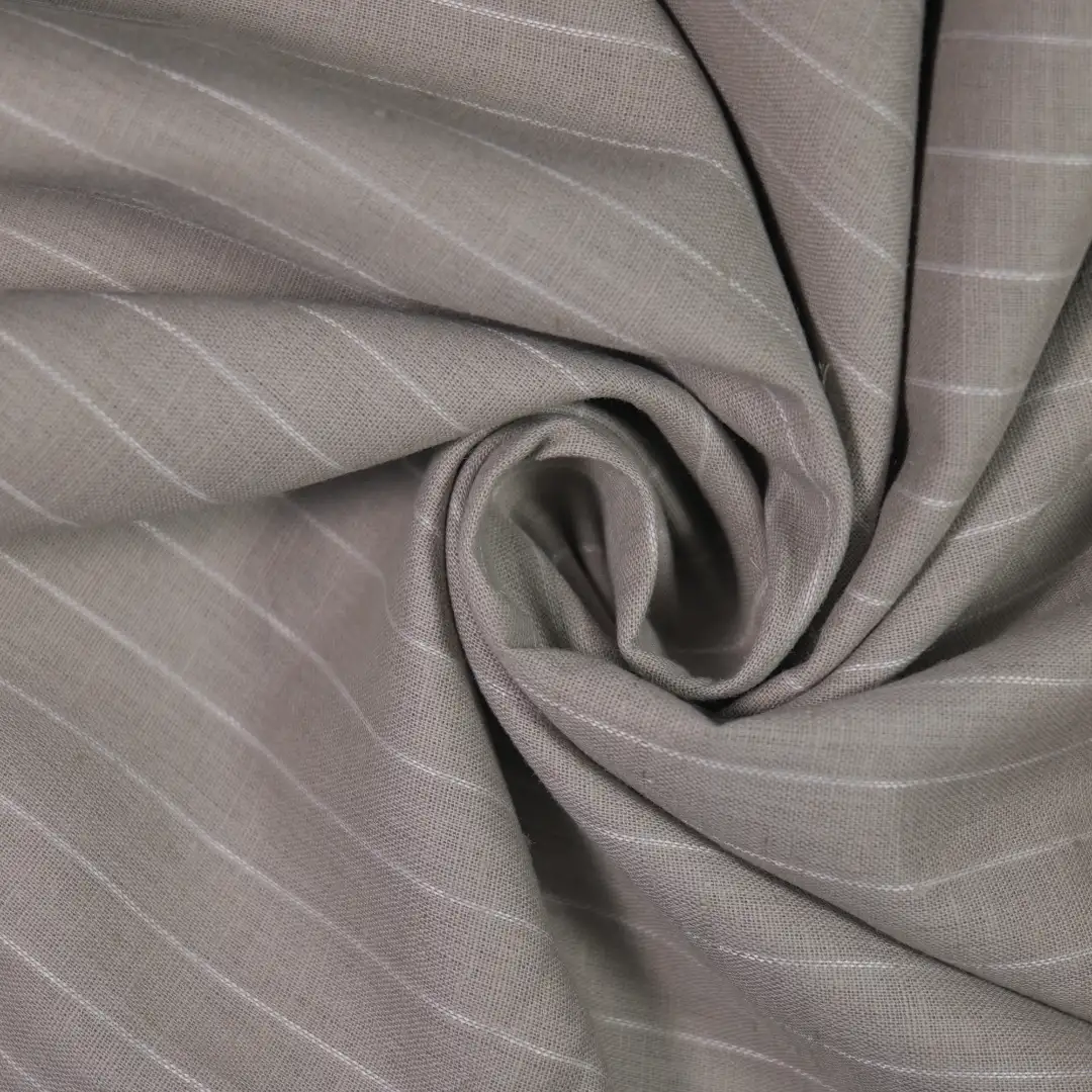 China Fabric for Shirt,Pants,Tank Top,Crop Top Linen/Cotton Plain Natural Woven Fabric Cotton Flax brown color buy from China wholesaler bulk order at wholesale price free worldwide shipping Alibaba