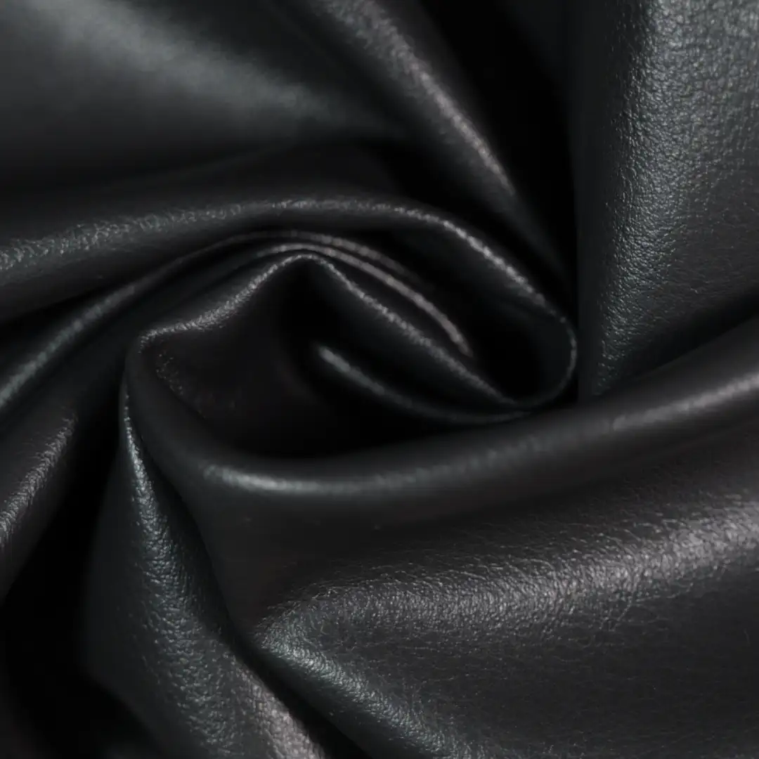 China Fabric for Pants,Jackets Fake Fur Synthetic Woven Fabric Polyurethane (PU) BLACK color buy from China wholesaler bulk order at wholesale price free worldwide shipping Alibaba
