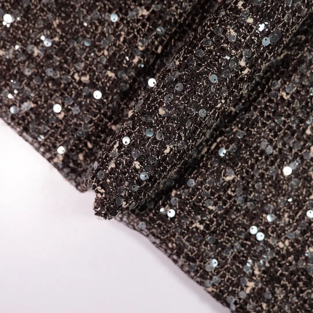 China Fabric for Skirt,Over Shirt Chanel-Style Fabric Woolen Polyester grey color buy from China wholesaler bulk order at wholesale price free worldwide shipping Alibaba