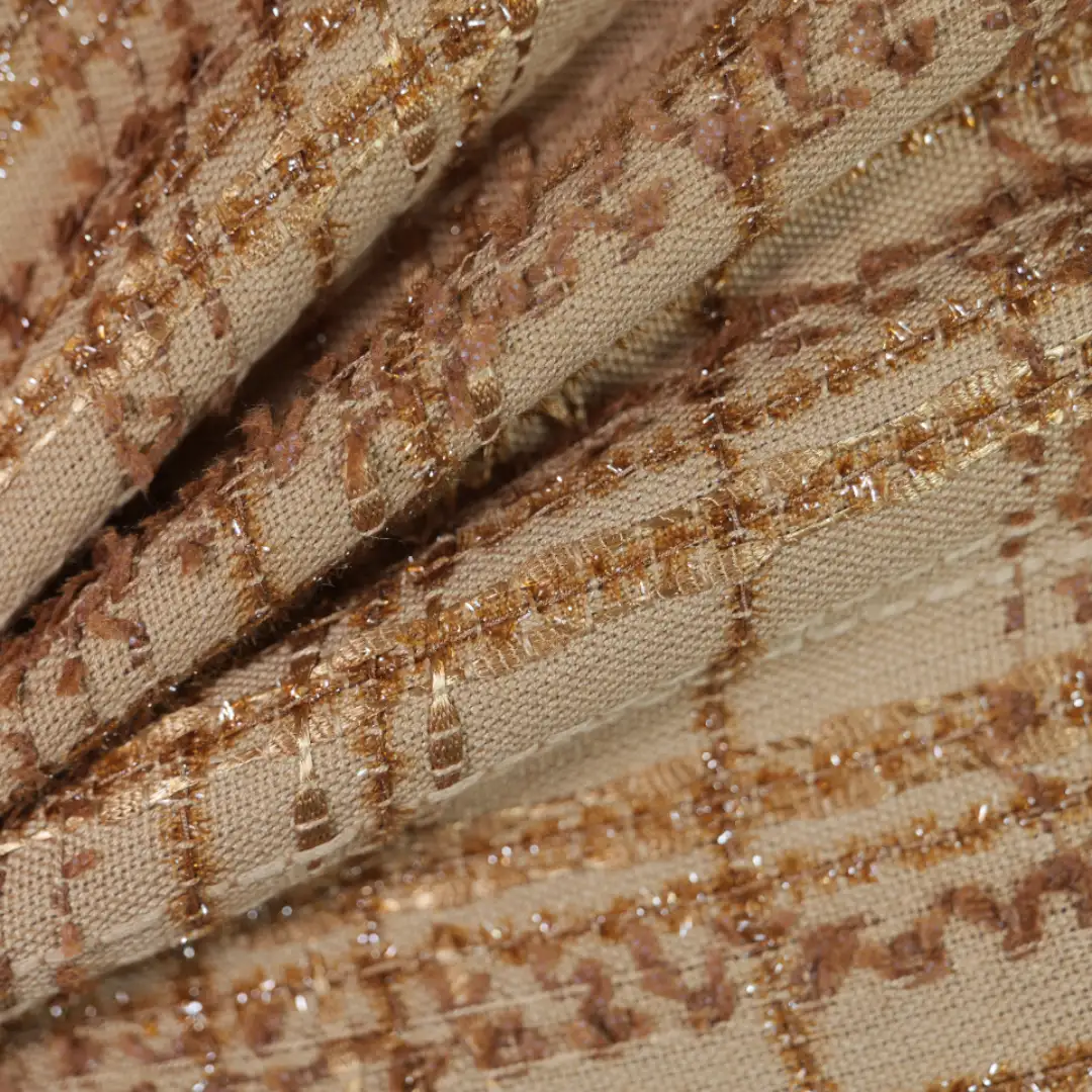 China Fabric for Skirt,Backless Beach Dress,Tank Midi Dress Chanel-Style Fabric Woolen Polyester COFFEE color buy from China wholesaler bulk order at wholesale price free worldwide shipping Alibaba