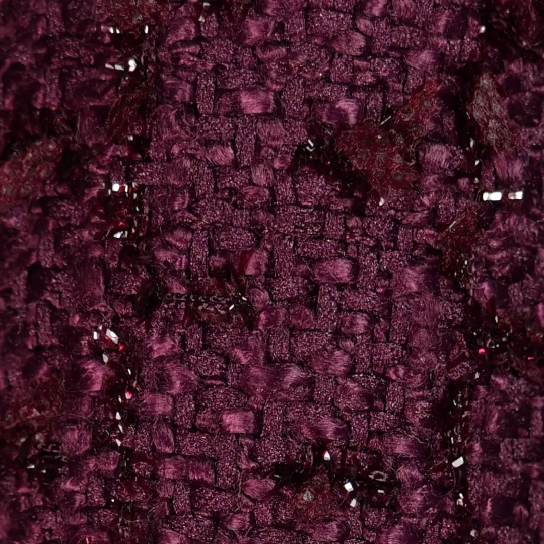 China Fabric for Skirt,Backless Beach Dress Chanel-Style Fabric Woolen Polyester Sequin PURPLE color buy from China wholesaler bulk order at wholesale price free worldwide shipping Alibaba