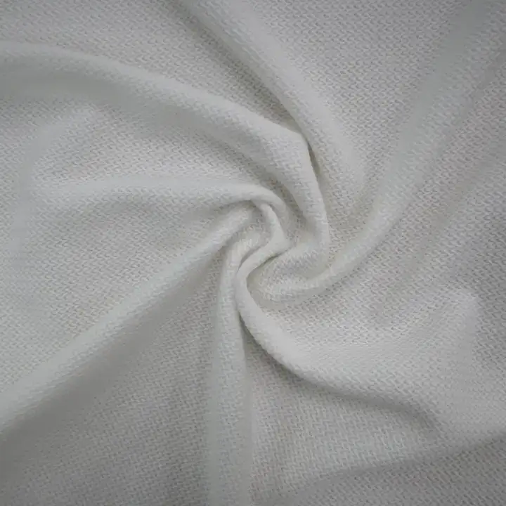 India Fabric for T-Shirt,Polo Shirt,Women Top Weft Jacquard Knit Fabric Cotton White color buy from India wholesaler bulk order at wholesale price free worldwide shipping Alibaba