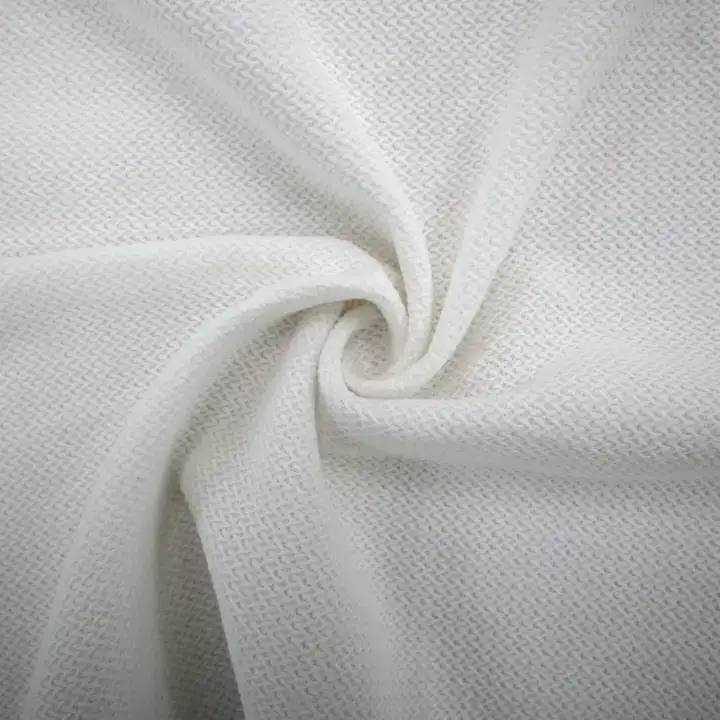 India Fabric for T-Shirt,Polo Shirt,Women Top Weft Jacquard Knit Fabric Cotton White color buy from India wholesaler bulk order at wholesale price free worldwide shipping Alibaba