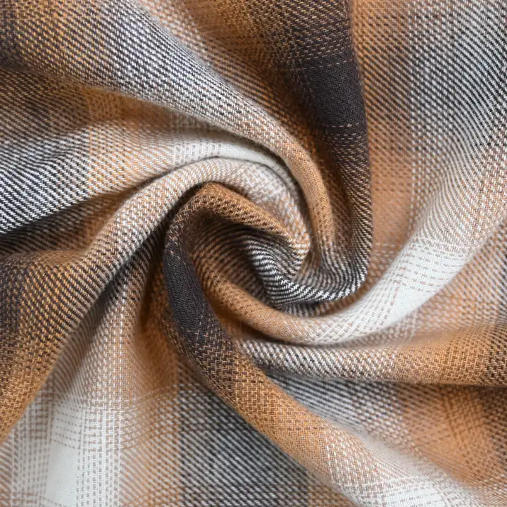 India Fabric for Shirt,Tank Top Cotton YD Flannel Natural Woven Fabric Cotton Beige color buy from India wholesaler bulk order at wholesale price free worldwide shipping Alibaba