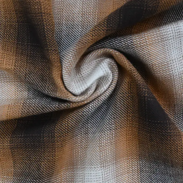 India Fabric for Shirt,Tank Top Cotton YD Flannel Natural Woven Fabric Cotton Beige color buy from India wholesaler bulk order at wholesale price free worldwide shipping Alibaba