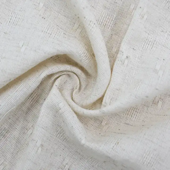 India Fabric  Cotton Dobby Natural Woven Fabric Cotton Flax Natural color buy from India wholesaler bulk order at wholesale price free worldwide shipping Alibaba