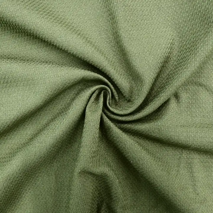 India Fabric for Shirt,Tank Top Cotton Dobby Natural Woven Fabric Cotton Olive color buy from India wholesaler bulk order at wholesale price free worldwide shipping Alibaba