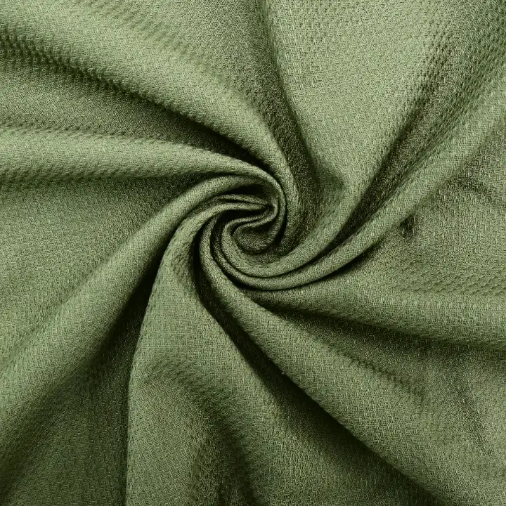 India Fabric for Shirt,Tank Top Cotton Dobby Natural Woven Fabric Cotton Olive color buy from India wholesaler bulk order at wholesale price free worldwide shipping Alibaba