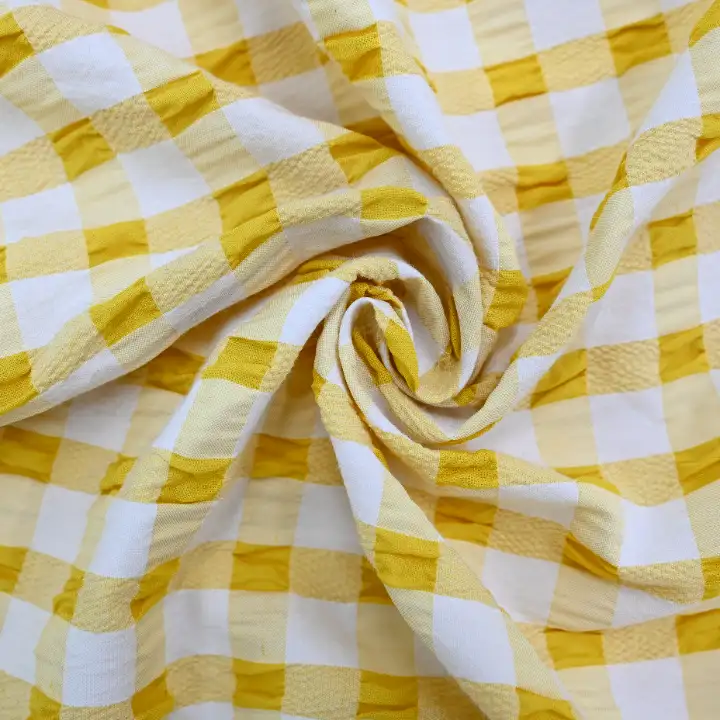 India Fabric for Shirt,Tank Top Cotton YD Chambray Natural Woven Fabric Cotton Polyester Yellow/White color buy from India wholesaler bulk order at wholesale price free worldwide shipping Alibaba