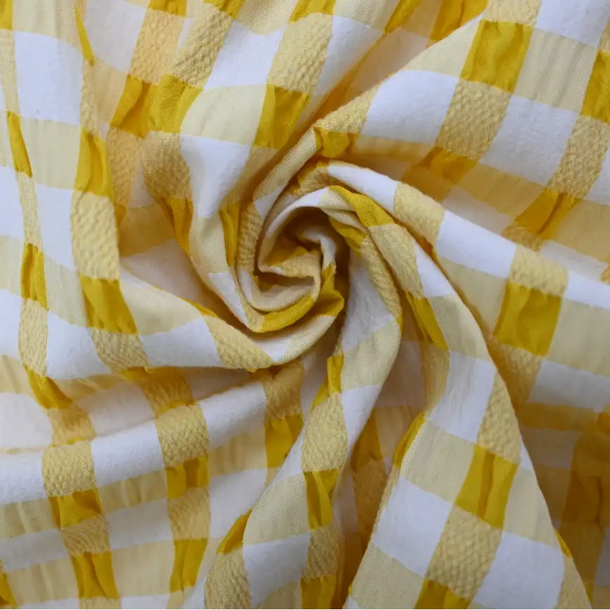 India Fabric for Shirt,Tank Top Cotton YD Chambray Natural Woven Fabric Cotton Polyester Yellow/White color buy from India wholesaler bulk order at wholesale price free worldwide shipping Alibaba