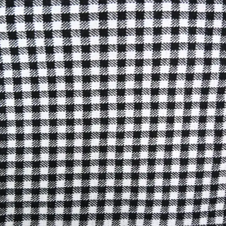 India Fabric for T-Shirt,Polo Shirt,Women Top Weft Jacquard Knit Fabric Cotton Polyester Spandex Black/White color buy from India wholesaler bulk order at wholesale price free worldwide shipping Alibaba