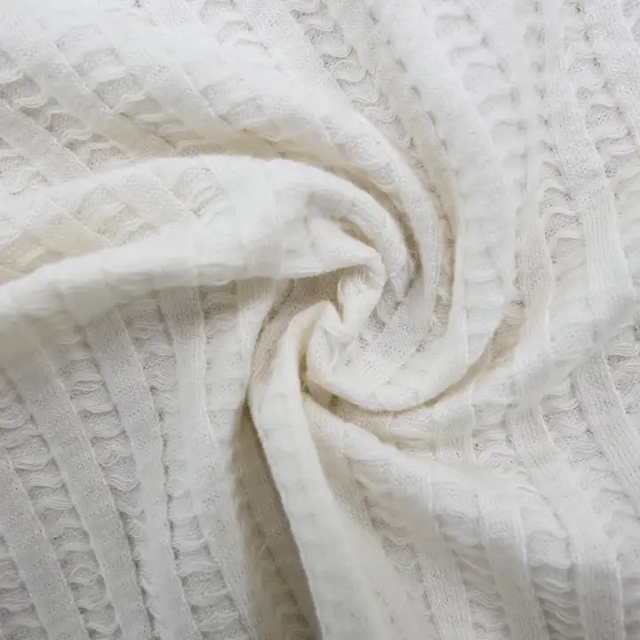 India Fabric for T-Shirt,Polo Shirt,Women Top Weft Jacquard Knit Fabric Cotton Off White color buy from India wholesaler bulk order at wholesale price free worldwide shipping Alibaba