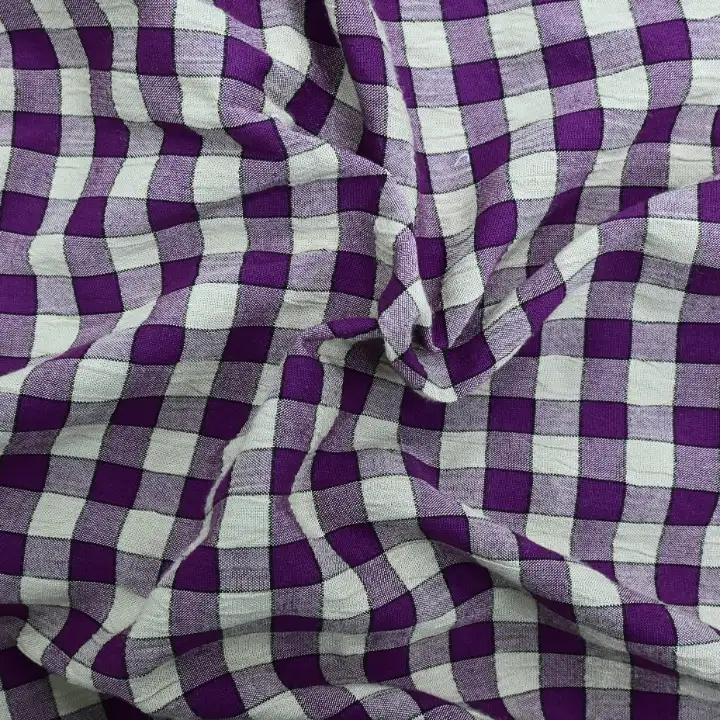 India Fabric for Shirt,Women Top,Skirt Cotton/Rayon Plain Woven Blended Fabric Purple color buy in India wholesaler bulk order at wholesale price free worldwide shipping Alibaba