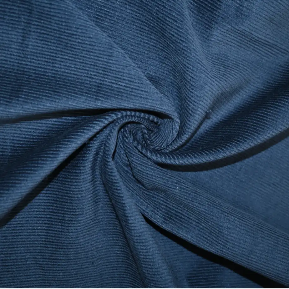 India Fabric for Blouse,Skirt,Crop Top Cotton Corduroy Natural Woven Fabric Cotton Blue color buy from India wholesaler bulk order at wholesale price free worldwide shipping Alibaba