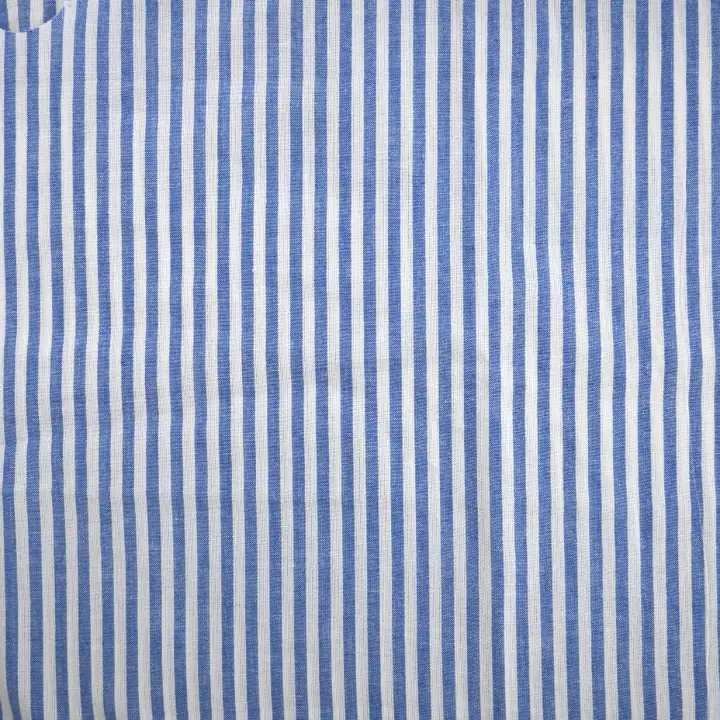 India Fabric  Cotton Plain Natural Woven Fabric Cotton Blue/White Stripe color buy from India wholesaler bulk order at wholesale price free worldwide shipping Alibaba