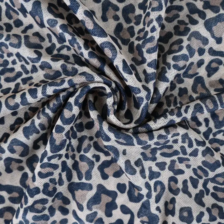 India Fabric  Mesh Knit Fabric Polyester Spandex Animal Print color buy from India wholesaler bulk order at wholesale price free worldwide shipping Alibaba