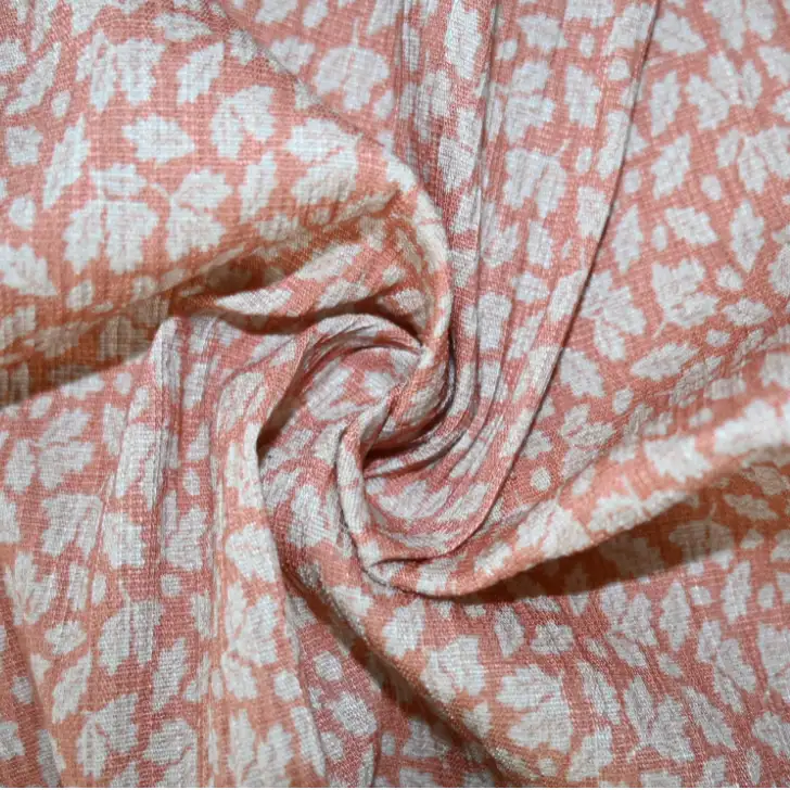 India Fabric for Pants Viscose/Rayon Crepe Natural Woven Fabric Viscose Spandex Print color buy from India wholesaler bulk order at wholesale price free worldwide shipping Alibaba