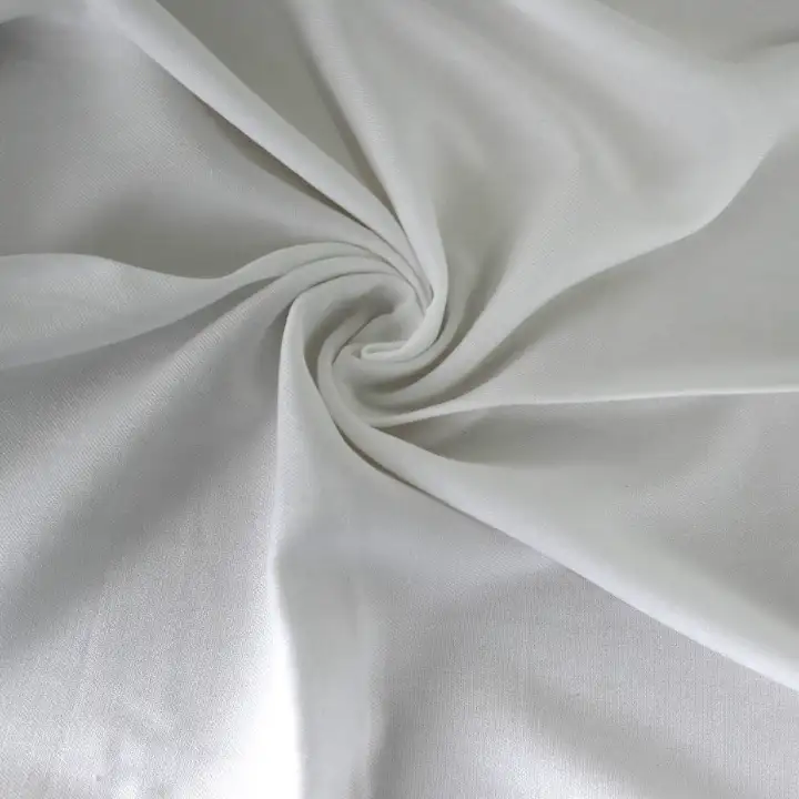 India Fabric  Viscose/Rayon Crepe Natural Woven Fabric Viscose Off White color buy from India wholesaler bulk order at wholesale price free worldwide shipping Alibaba