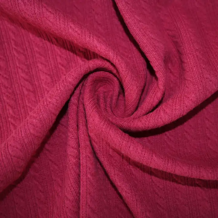 India Fabric  Single Jersey Knit Fabric Cotton Polyester Spandex Burgandy color buy from India wholesaler bulk order at wholesale price free worldwide shipping Alibaba