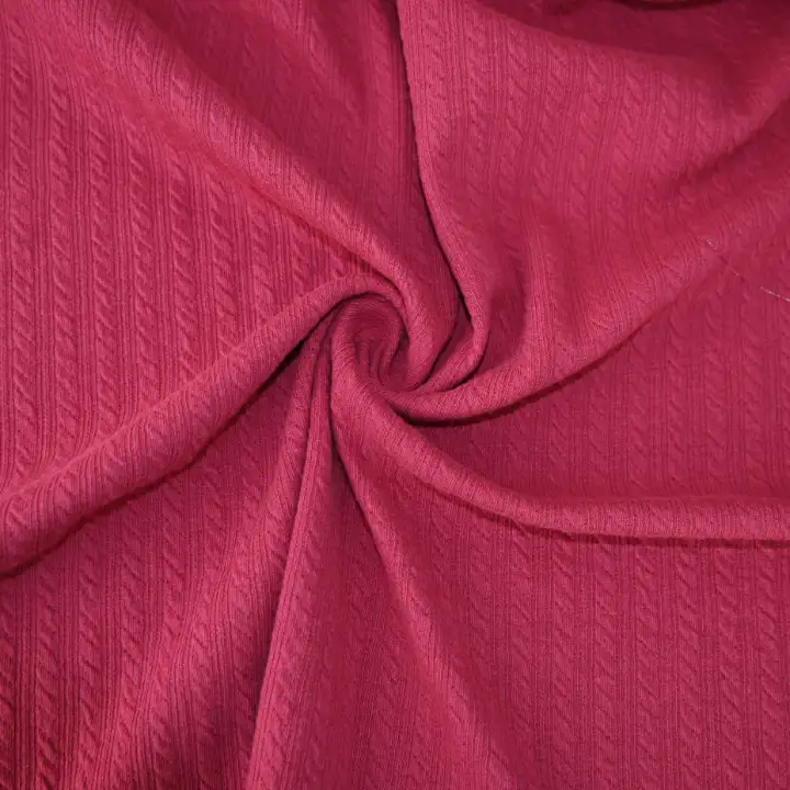 India Fabric  Single Jersey Knit Fabric Cotton Polyester Spandex Burgandy color buy from India wholesaler bulk order at wholesale price free worldwide shipping Alibaba