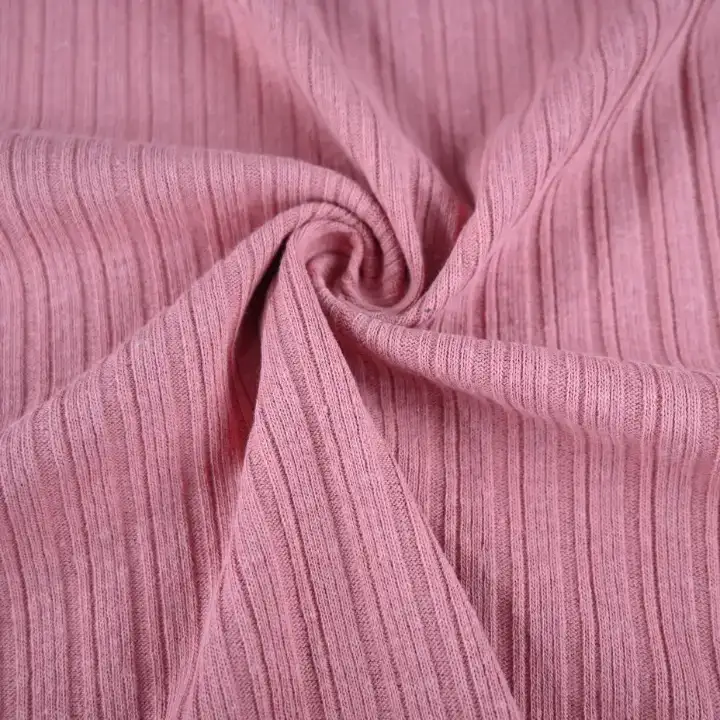 India Fabric for Open Cardigan (Sweater) Rib Knit Fabric Cotton PINK color buy from India wholesaler bulk order at wholesale price free worldwide shipping Alibaba