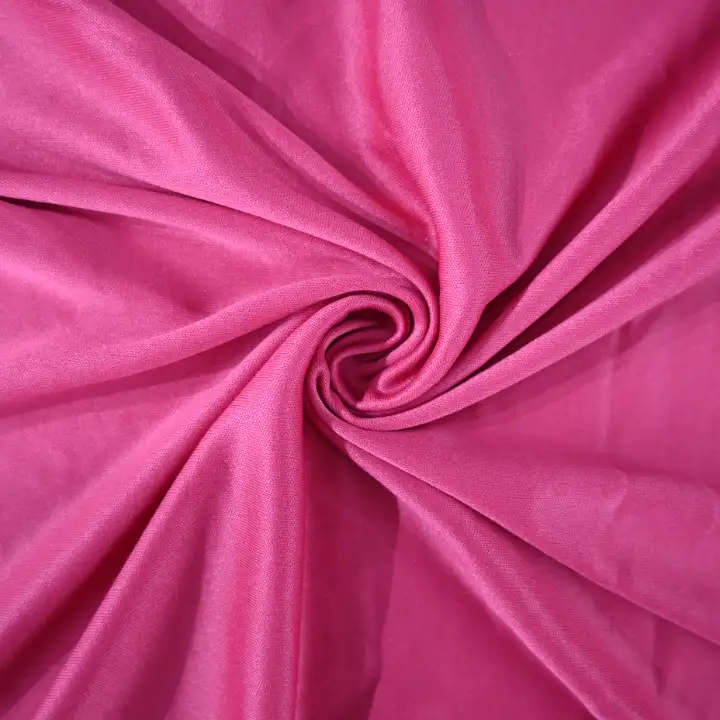 India Fabric for Blouse Interlock Knit Fabric Polyester Pink color buy from India wholesaler bulk order at wholesale price free worldwide shipping Alibaba