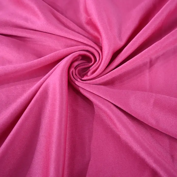 India Fabric for Blouse Interlock Knit Fabric Polyester Pink color buy from India wholesaler bulk order at wholesale price free worldwide shipping Alibaba