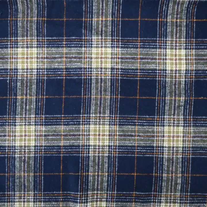 India Fabric for Shirt Cotton YD Flannel Natural Woven Fabric Cotton Green Check color buy from India wholesaler bulk order at wholesale price free worldwide shipping Alibaba