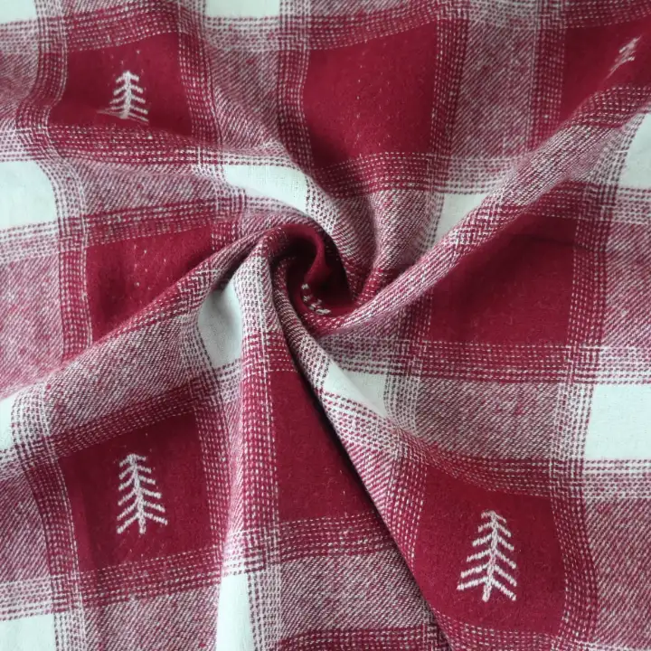 India Fabric for Shirt,Over Shirt Cotton YD Jacquard Natural Woven Fabric Cotton Red Check color buy from India wholesaler bulk order at wholesale price free worldwide shipping Alibaba