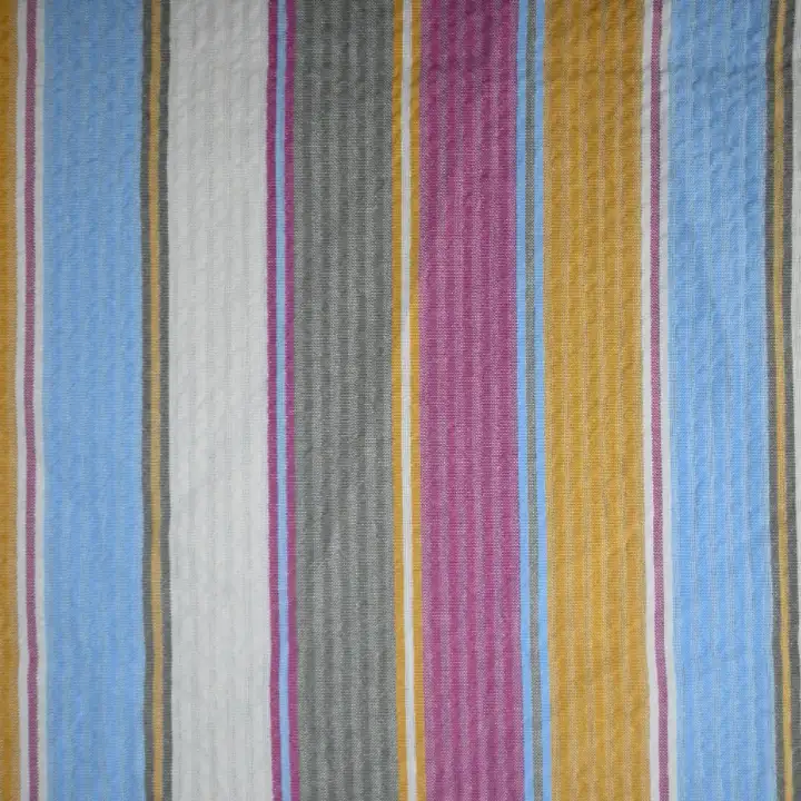 India Fabric for Shirt Cotton Seersucker Natural Woven Fabric Cotton Multi Color color buy from India wholesaler bulk order at wholesale price free worldwide shipping Alibaba