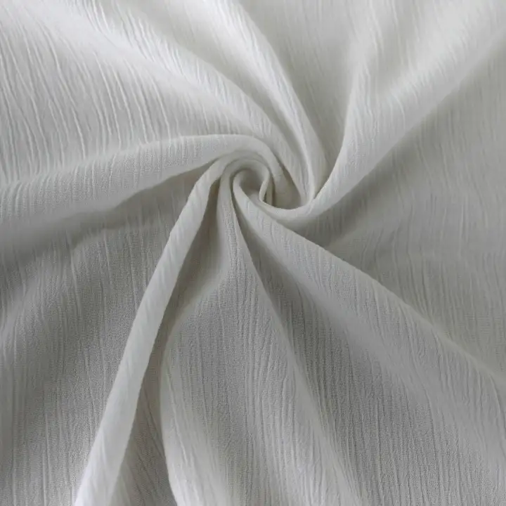 India Fabric for Shirt Rayon Crepe Natural Woven Fabric Viscose White color buy from India wholesaler bulk order at wholesale price free worldwide shipping Alibaba